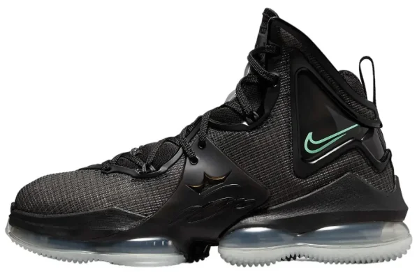 Мужские Кроссовки Nike Lebron Xix Black Green Glow (CZ0203-003), EUR 43