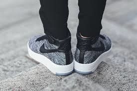 Кроссовки Nike Air Force Flyknit Mid "Gray", EUR 42