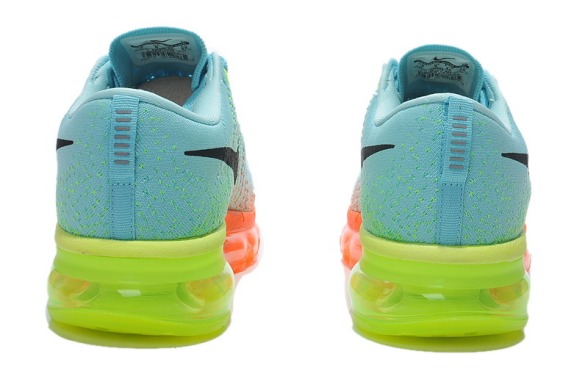 Кросівки Nike Air Max 2014 Flyknit "Glacier ice/Atomic orange/Volt", EUR 36