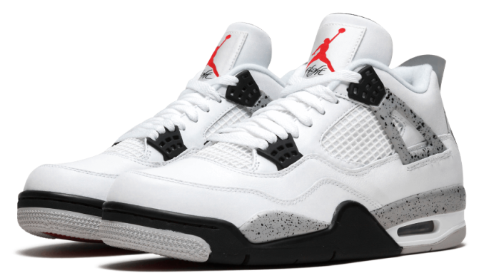 Баскетбольные кроссовки Air Jordan 4 'White Cement', EUR 36
