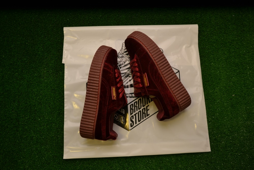 Puma fenty clearance red velvet creeper