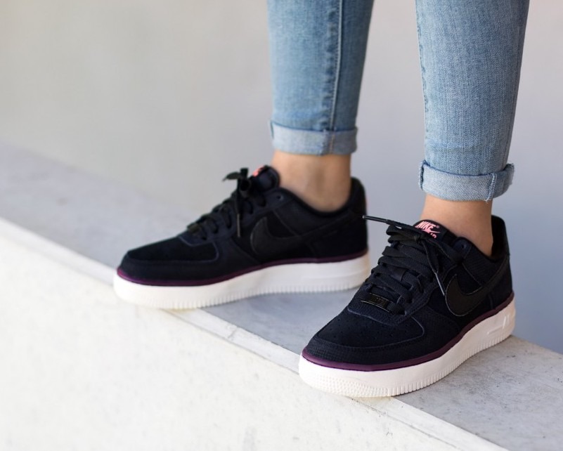 i i Nike Wmns Air Force 1 07 Suede Black Atomic Pink 749263 003 1 989 Brooklynstore