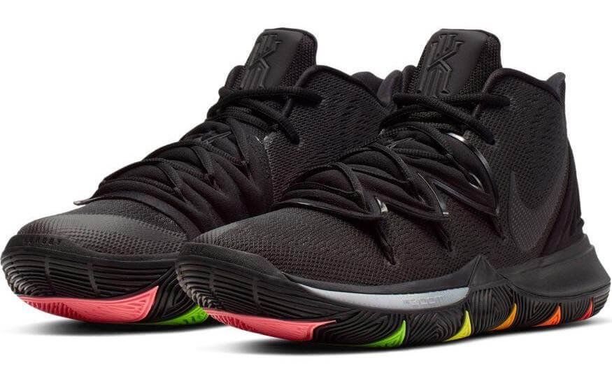 nike kyrie 5 black rainbow soles