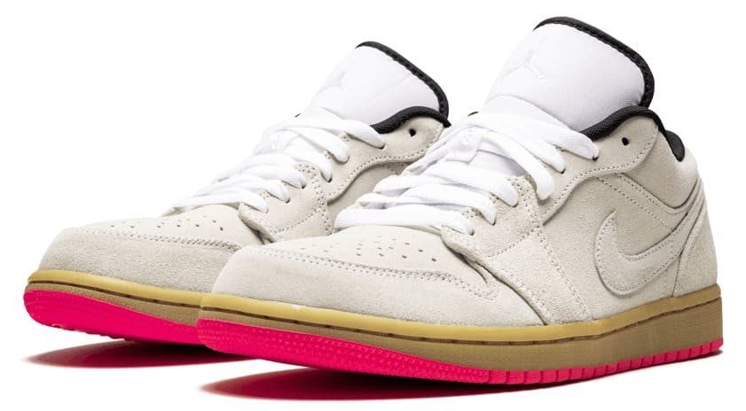 air jordan 1 low white gum hyper pink
