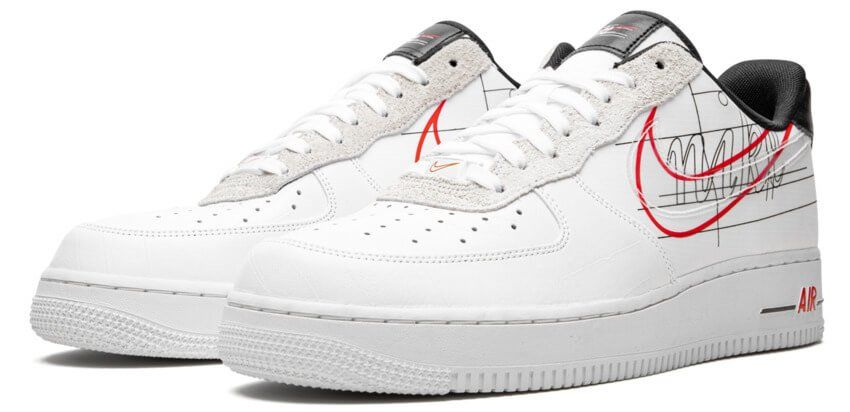 nike script swoosh air force 1