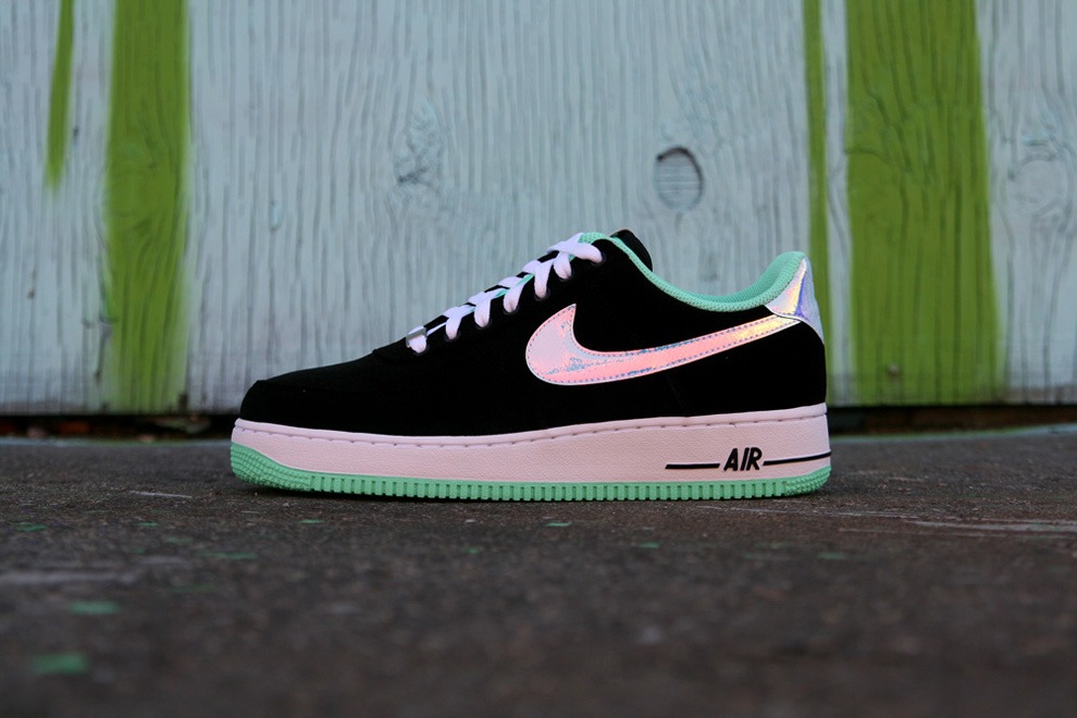 Nike Air Force 1 Low Black Green Glow 1 523 Brooklynstore