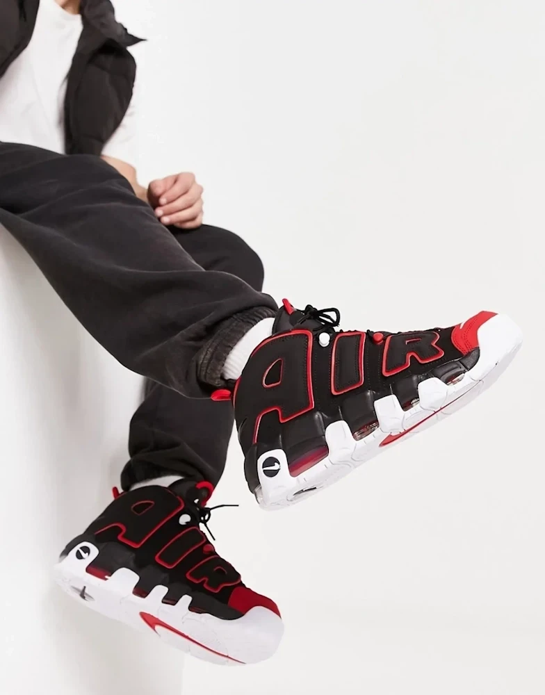 Nike air more store uptempo red black