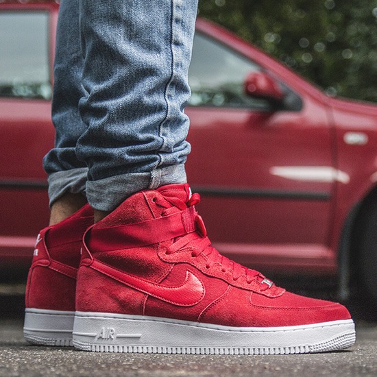 Air force 1 high id red best sale