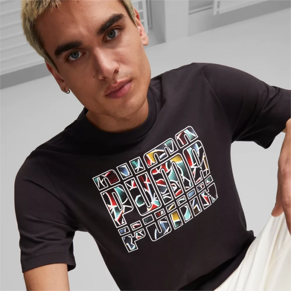 Puma graphic hotsell t shirt