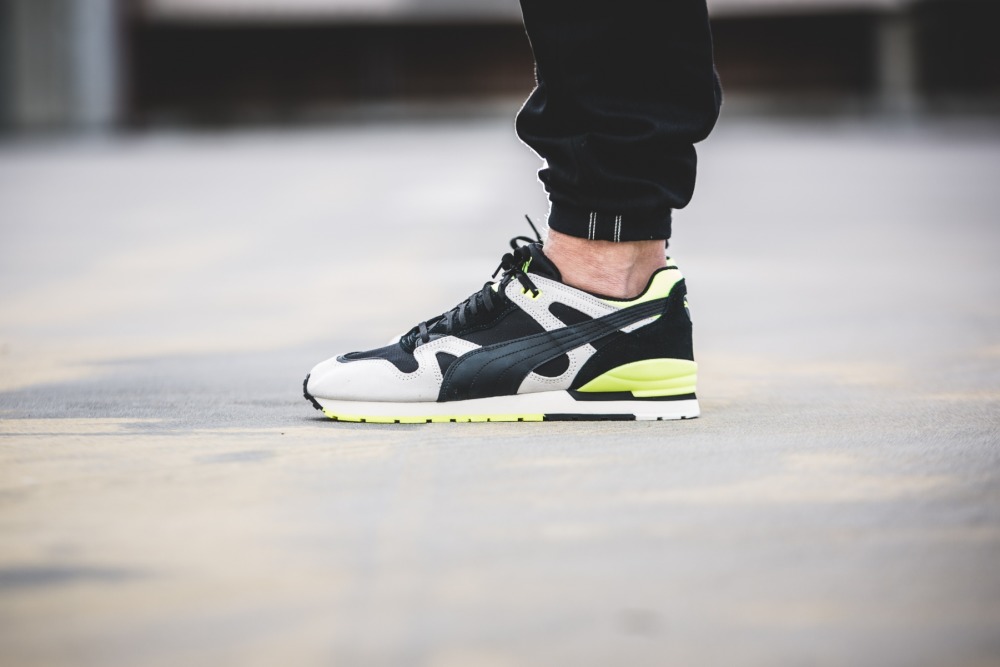 Puma mens black/yellow sale duplex og trainers