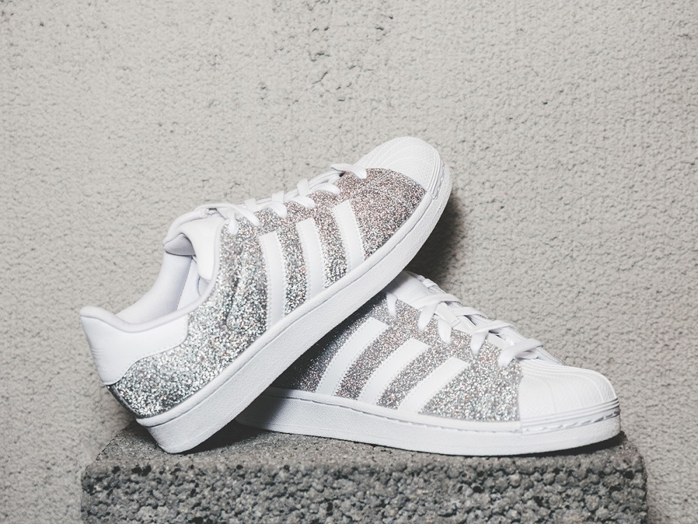 Adidas glitzer silber on sale