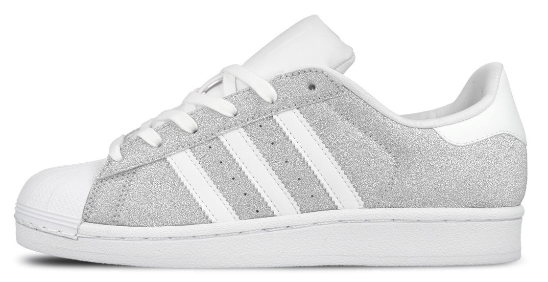 Ladies adidas superstar silver hotsell