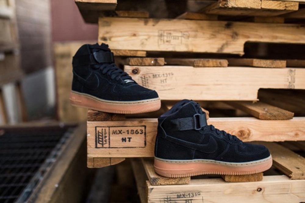 Suede black best sale air force ones