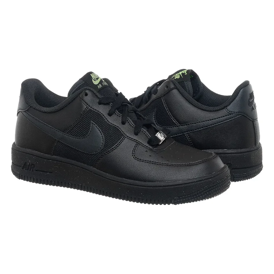 Nike Air Force 1 Low Crater Gs Triple Black DH8695 001 3 299 Brooklynstore