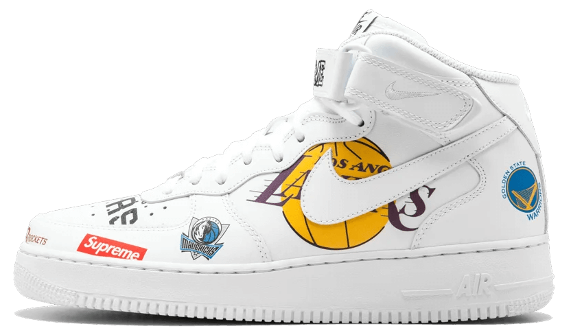 supreme air force 1 white mid