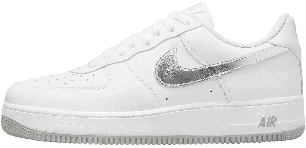 White metallic cheap air force 1