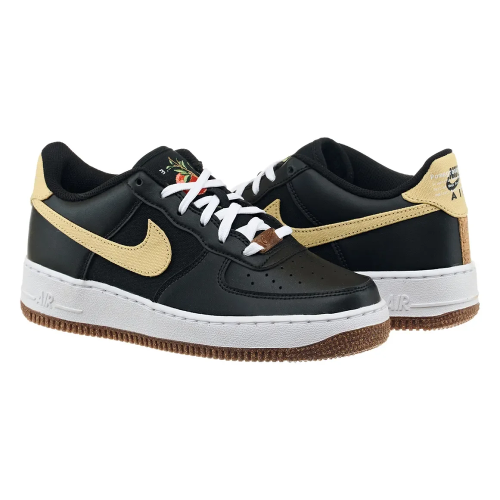 Nike air force 1 07 lv8 black gold best sale