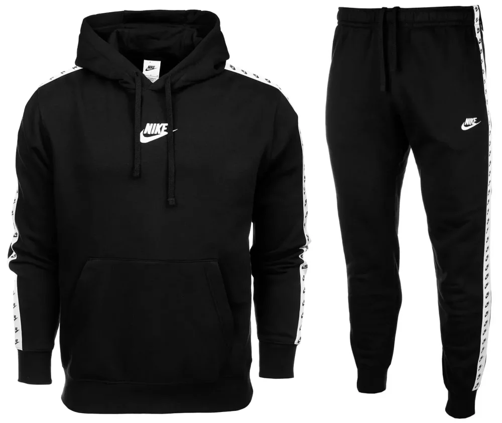 Black nike hot sale jogging suits