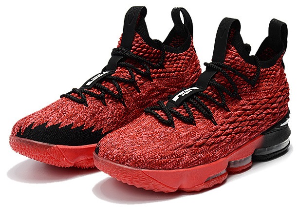 Lebron 15 hot sale red and black