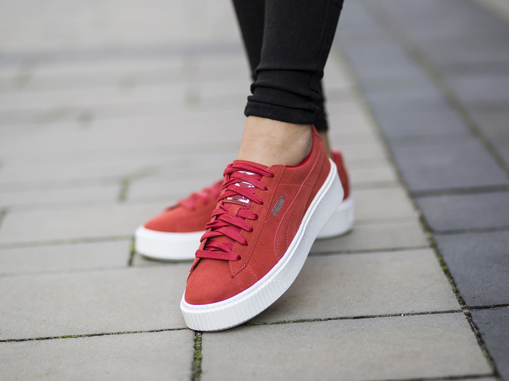 Puma platform sneakers red sale