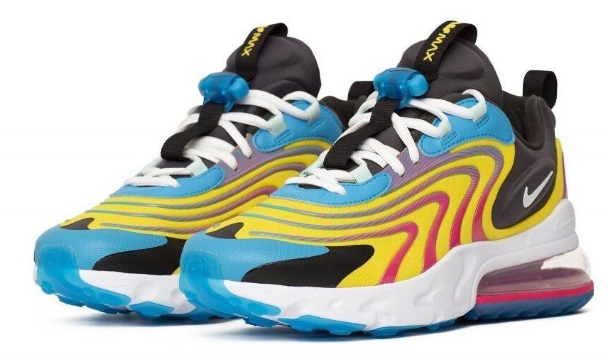 Nike Air Max 270 React ENG Pink Yellow Blue 1 949 Brooklynstore