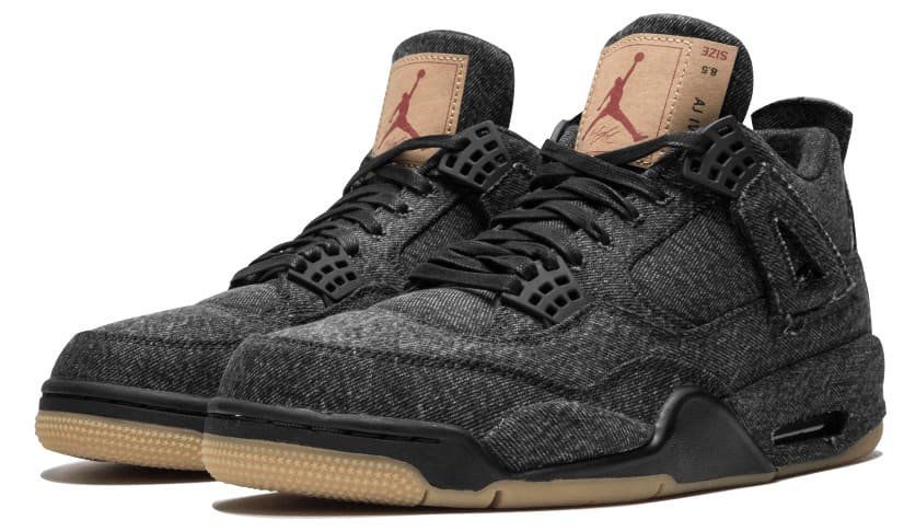 Air jordan hot sale 4 levi's black