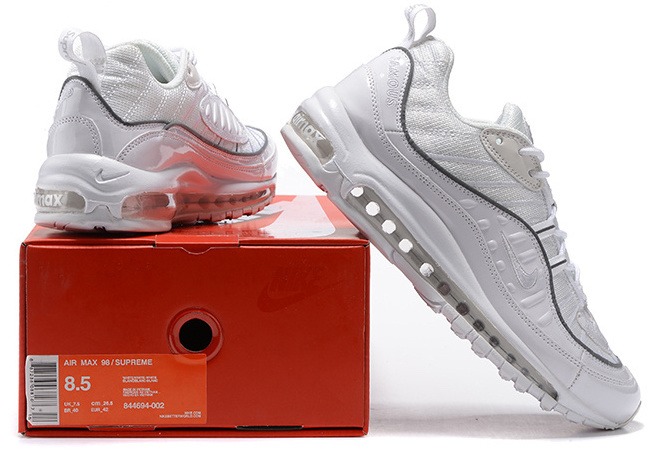 Nike 98 triple white best sale