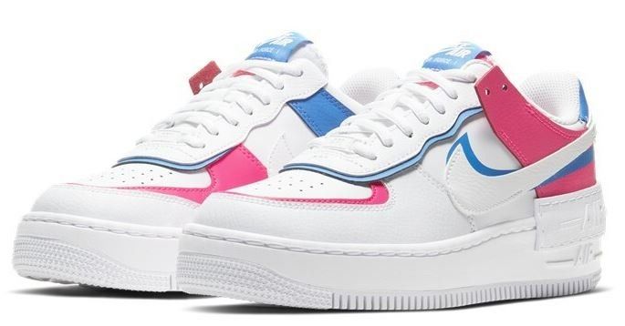 nike white pink and blue