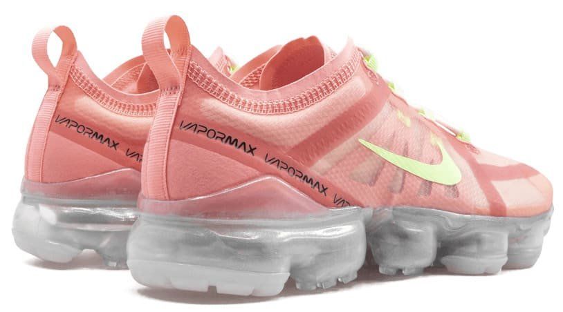 Nike air vapormax 2019 pink tint/barely 2024 volt women's shoe