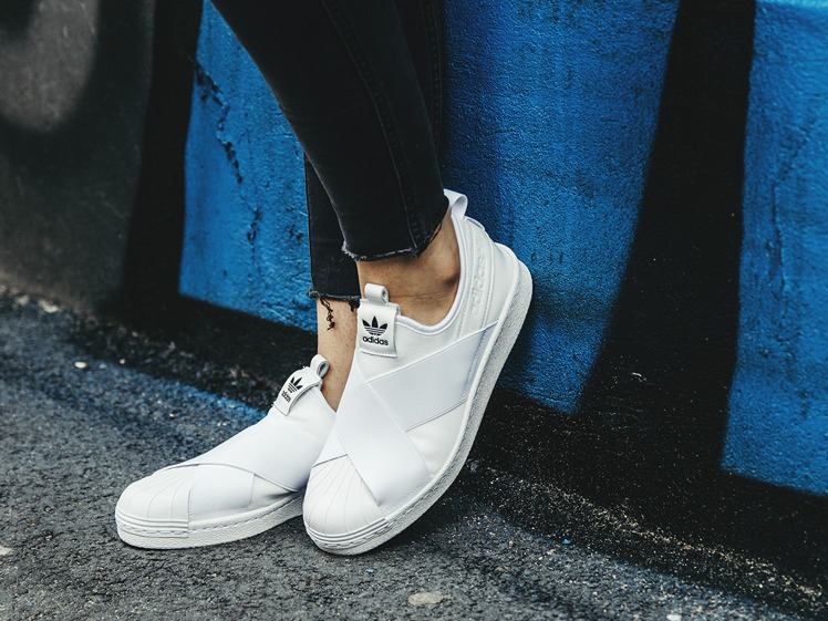 Слипоны Adidas superstar slip on white trainers купить по цене 928 грн ...
