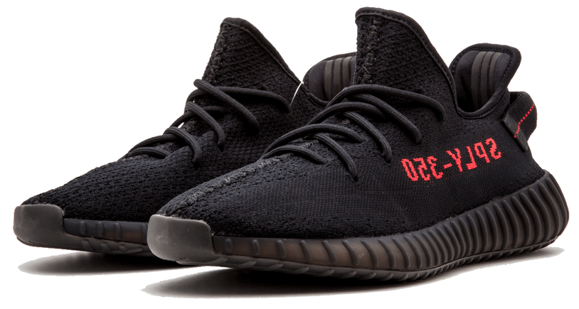 Yeezys 350 cheap black and red