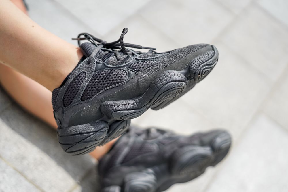 Yeezy 500 utility black 2025 on foot