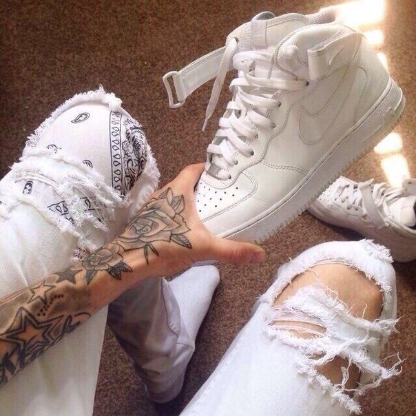 Nike white air hot sale force 1 mid