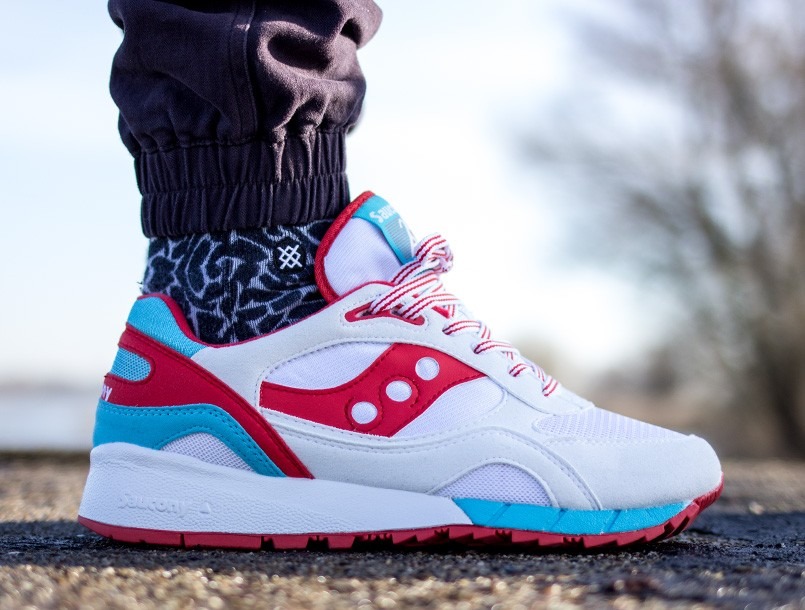 saucony shadow 6000 white red