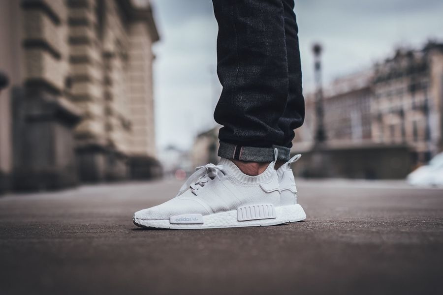 All white nmd on feet hotsell