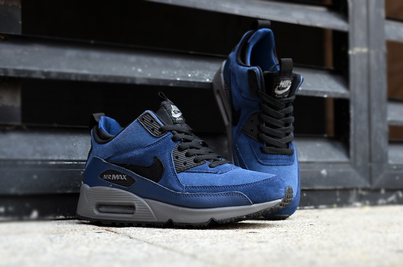 Nike Air Max 90 Sneakerboot Blue Black 1 276 Brooklynstore