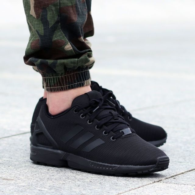 Adidas zx flux hot sale triple black mens