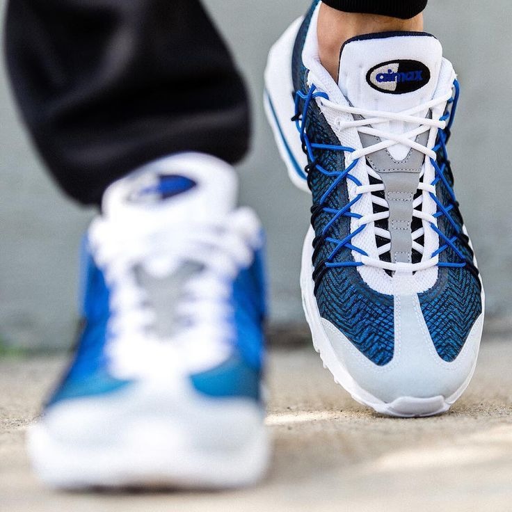 Nike air max 95 ultra jacquard blue and white best sale