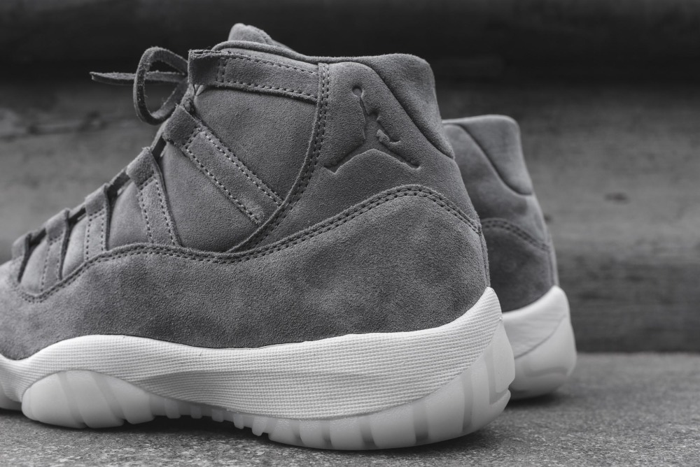 Jordan 11 premium cheap grey suede