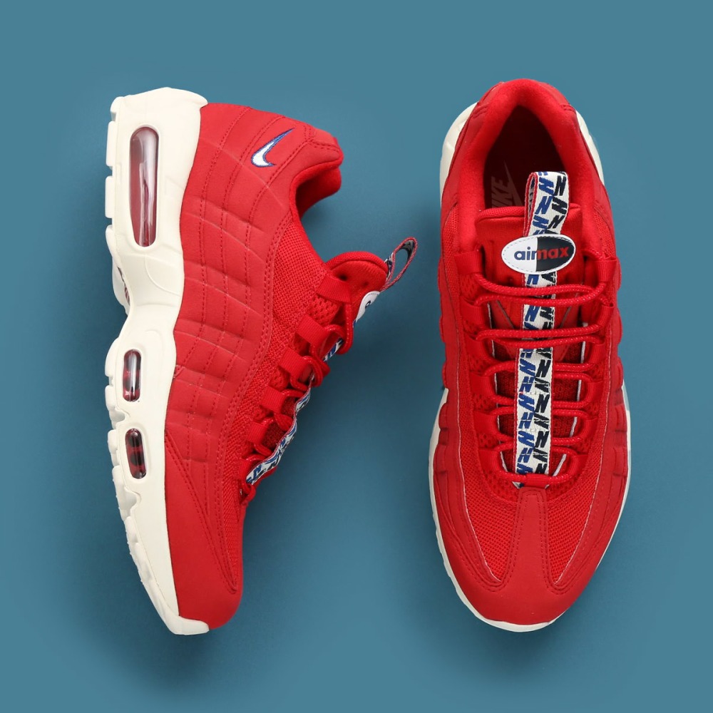 Nike air max 95 sail/gym red/gym blue best sale