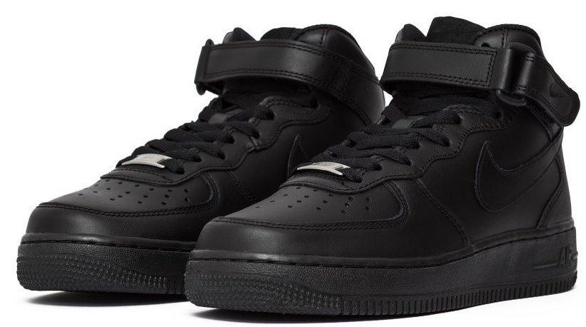 nike air force 1 mid 7 all black