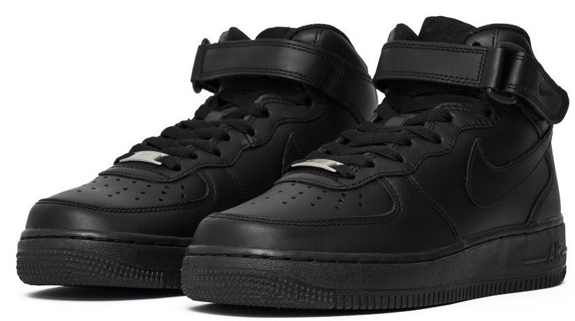 nike air force 1 mid black