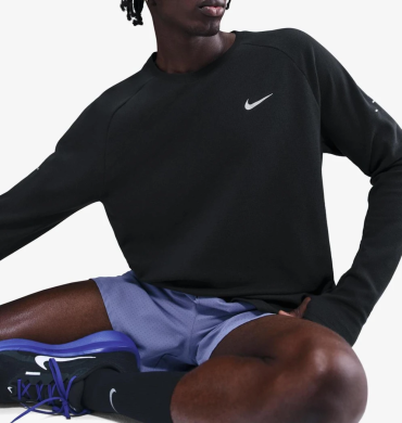 Лонгслив мужской Nike Df Stride Waffle Black HV2705-010, XL