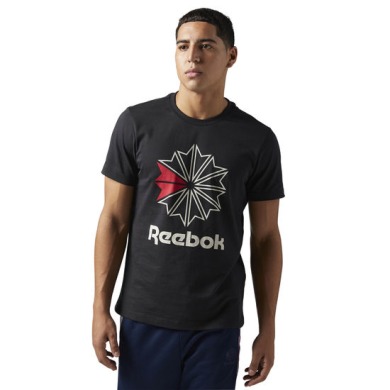Чоловіча футболка Reebok Classics Graphic Tee "Black" (BQ3505), XL