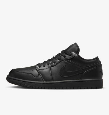 Чоловічі кросівки Air Jordan 1 Low 'Triple Black' (553558-093), EUR 43
