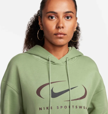 Худи женское Nike Ns Flc Os Po Hd Swsh (FN7698-386), XS