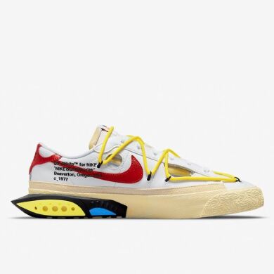 Мужские кроссовки Nike Blazer Low Off-White "University Red" (DH7863-100), EUR 42,5