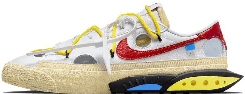 Мужские кроссовки Nike Blazer Low Off-White "University Red" (DH7863-100), EUR 42,5