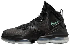 Мужские Кроссовки Nike Lebron Xix Black Green Glow (CZ0203-003)