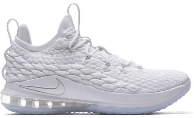 Баскетбольные кроссовки Nike LeBron 15 Low "White/Metallic/Silver", EUR 46